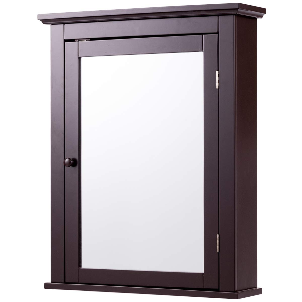 Tangkula Bathroom Cabinet with Mirror, Mirrored Wall-Mounted Storage Medicine Cabinet